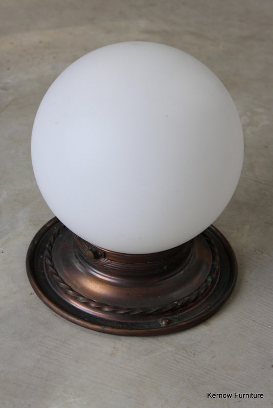 Deco White Globe Ceiling Light - Kernow Furniture
