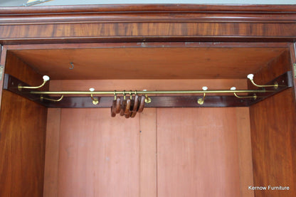 Antique Mahogany Double Wardrobe - Kernow Furniture