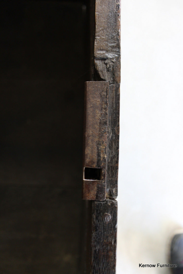 Antique Small Elm & Oak Coffer - Kernow Furniture