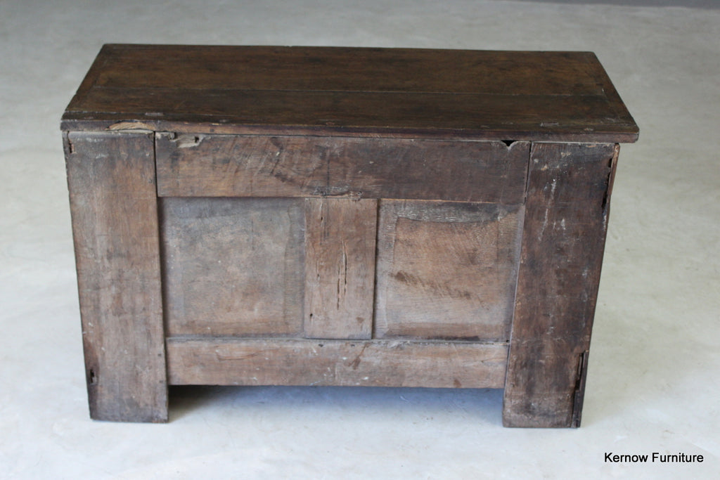 Antique Small Elm & Oak Coffer - Kernow Furniture