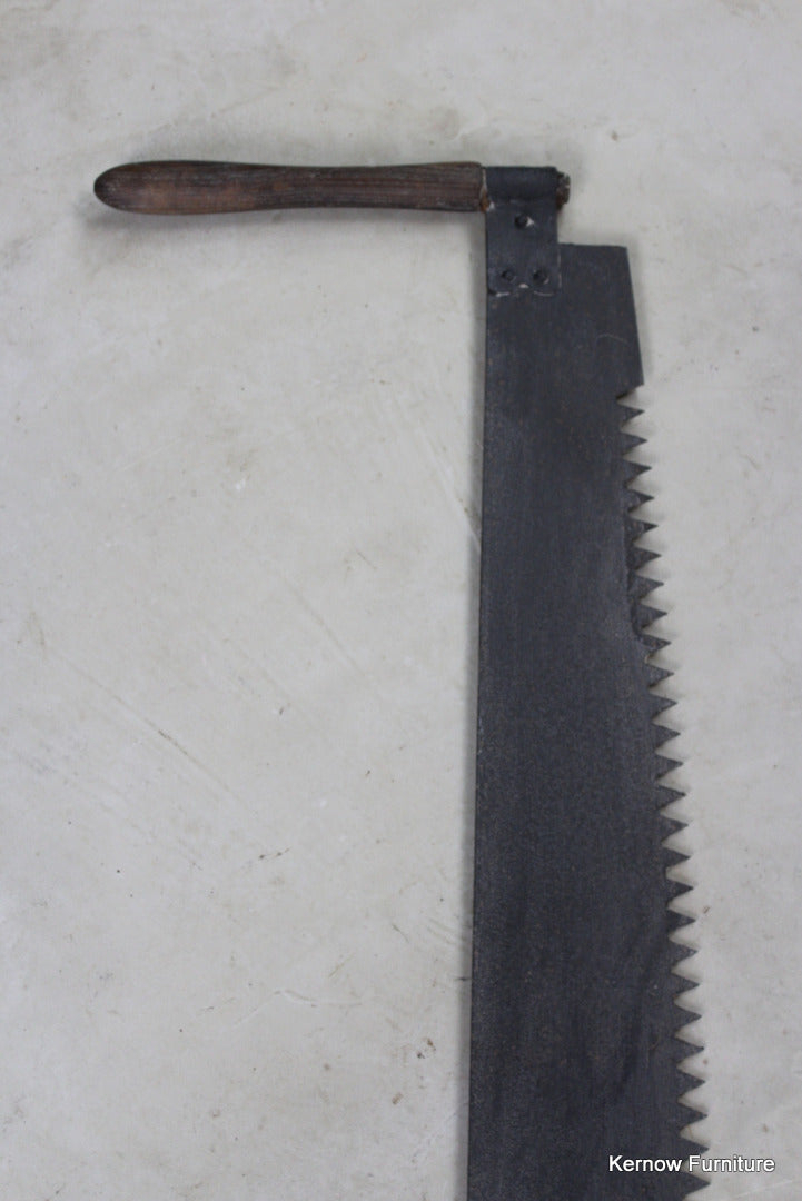 Large Vintage Double Handle Tree Saw - Kernow Furniture