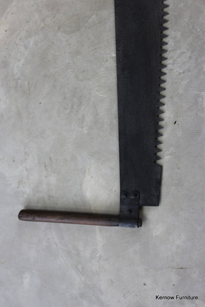 Large Vintage Double Handle Tree Saw - Kernow Furniture