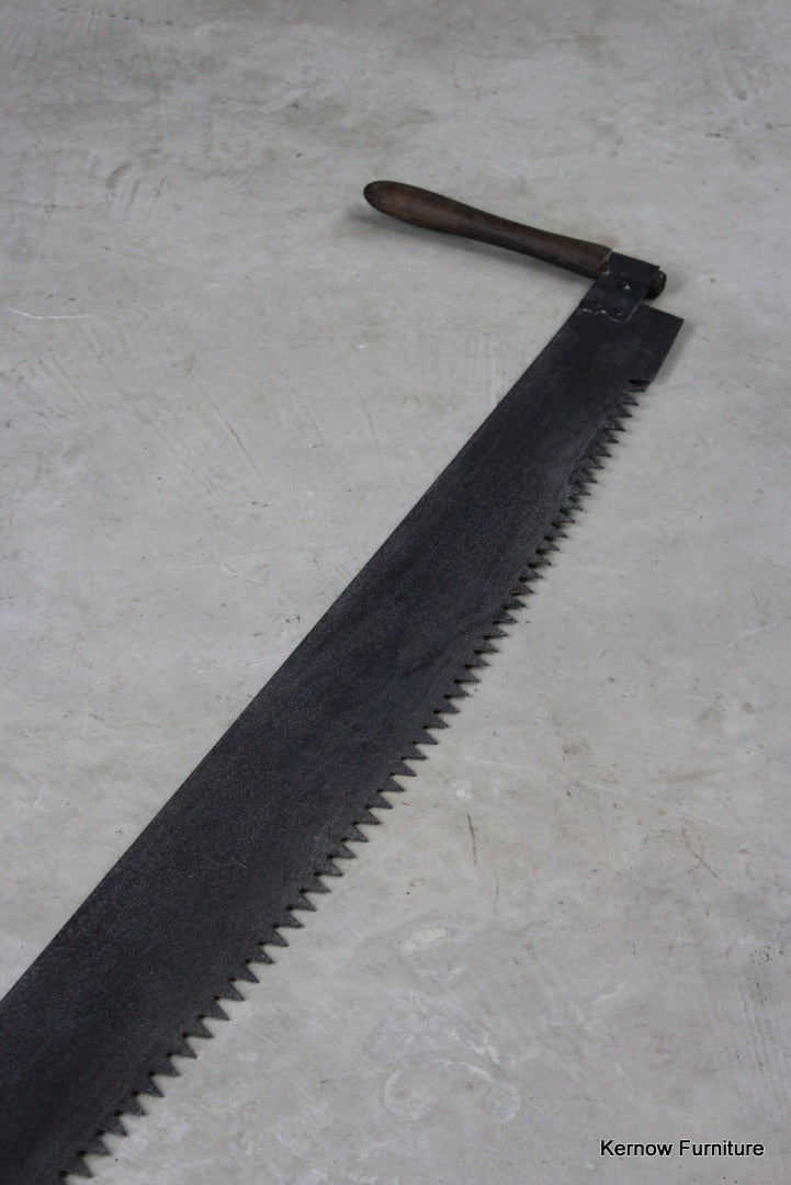 Large Vintage Double Handle Tree Saw - Kernow Furniture