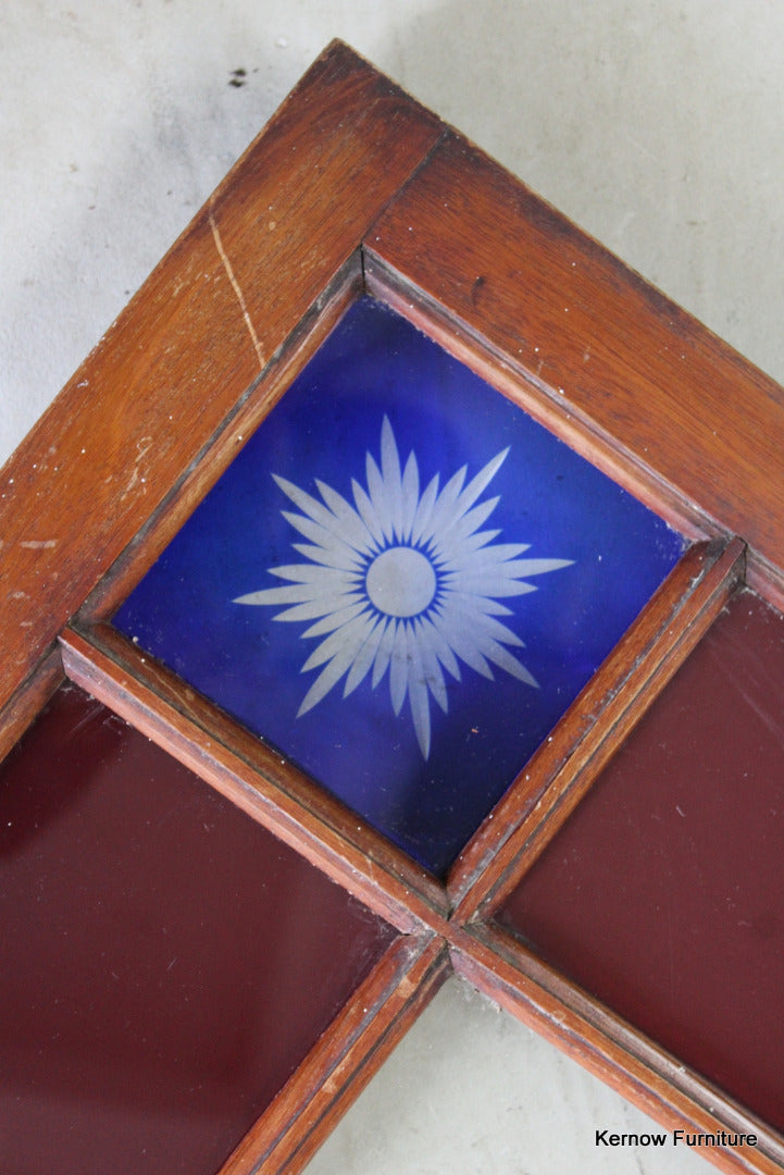 Stained Glass Cabinet Door Starburst Panels - Kernow Furniture