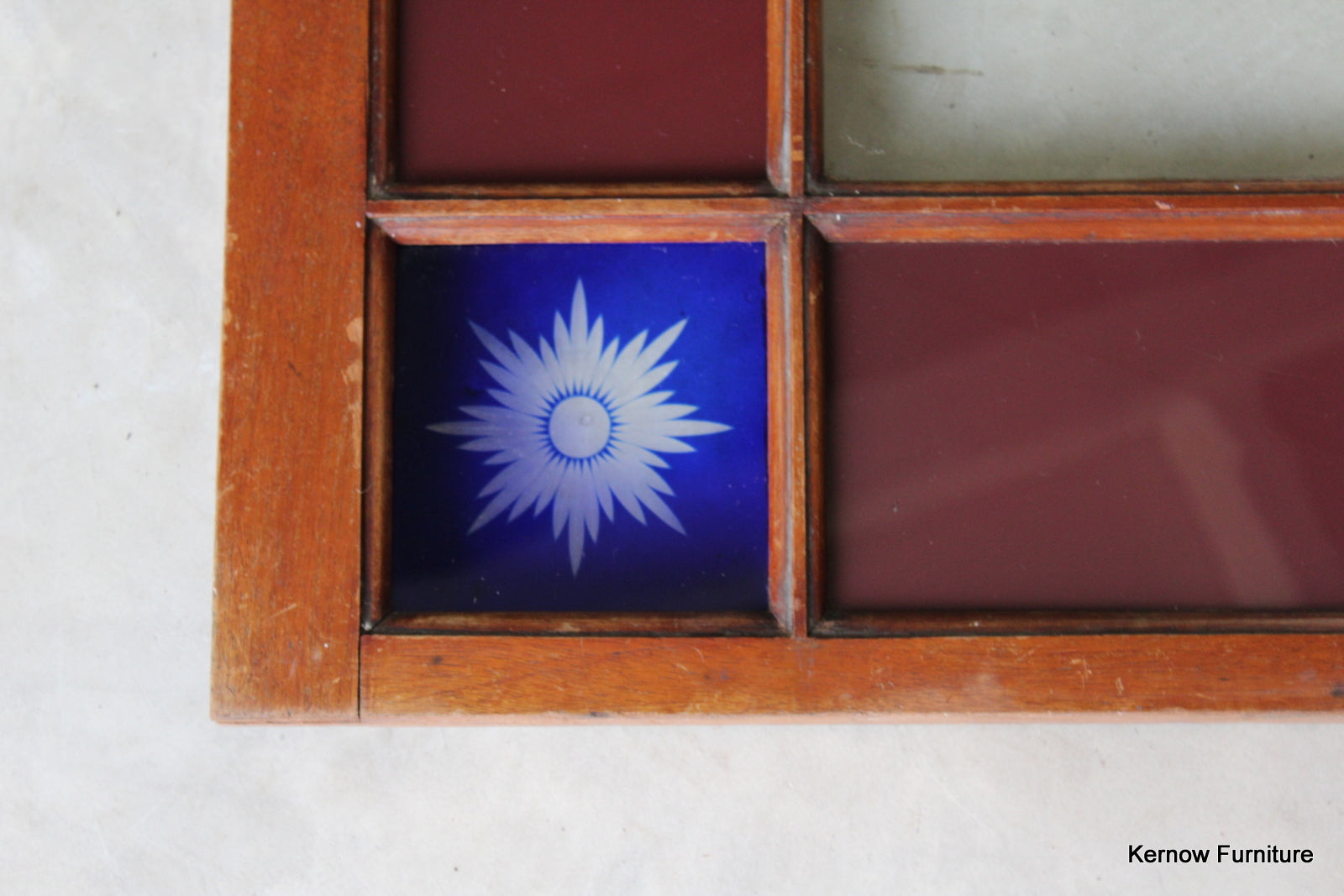 Stained Glass Cabinet Door Starburst Panels - Kernow Furniture