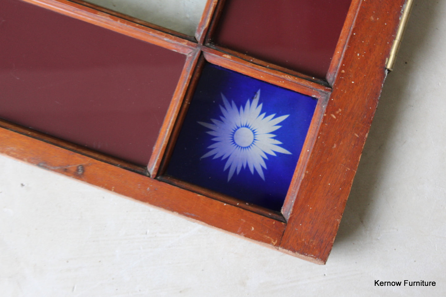 Stained Glass Cabinet Door Starburst Panels - Kernow Furniture