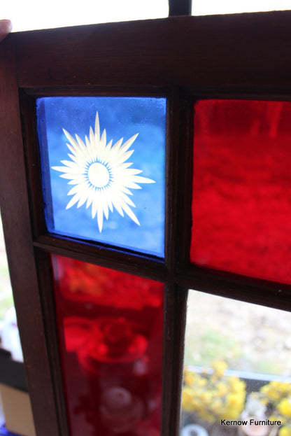 Stained Glass Cabinet Door Starburst Panels - Kernow Furniture