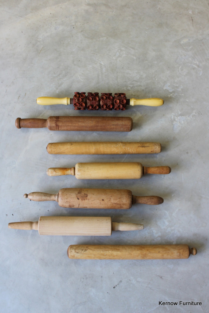 Collection Vintage Wooden Rolling Pins - Kernow Furniture