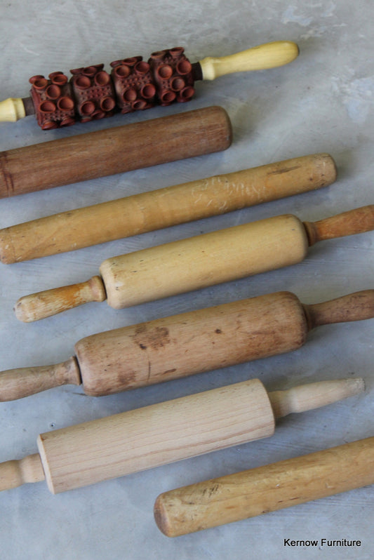 Collection Vintage Wooden Rolling Pins - Kernow Furniture