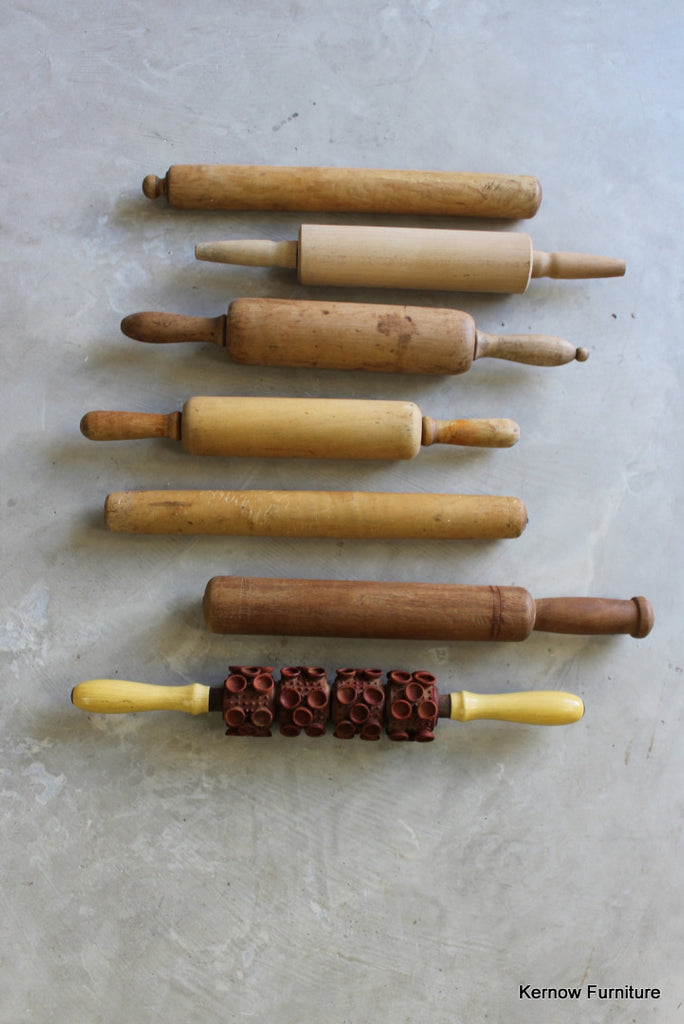 Collection Vintage Wooden Rolling Pins - Kernow Furniture