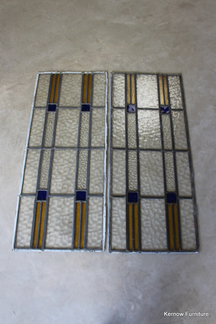 Pair Stained Glass Panels - Kernow Furniture