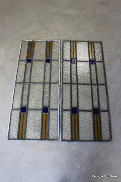 Pair Stained Glass Panels - Kernow Furniture