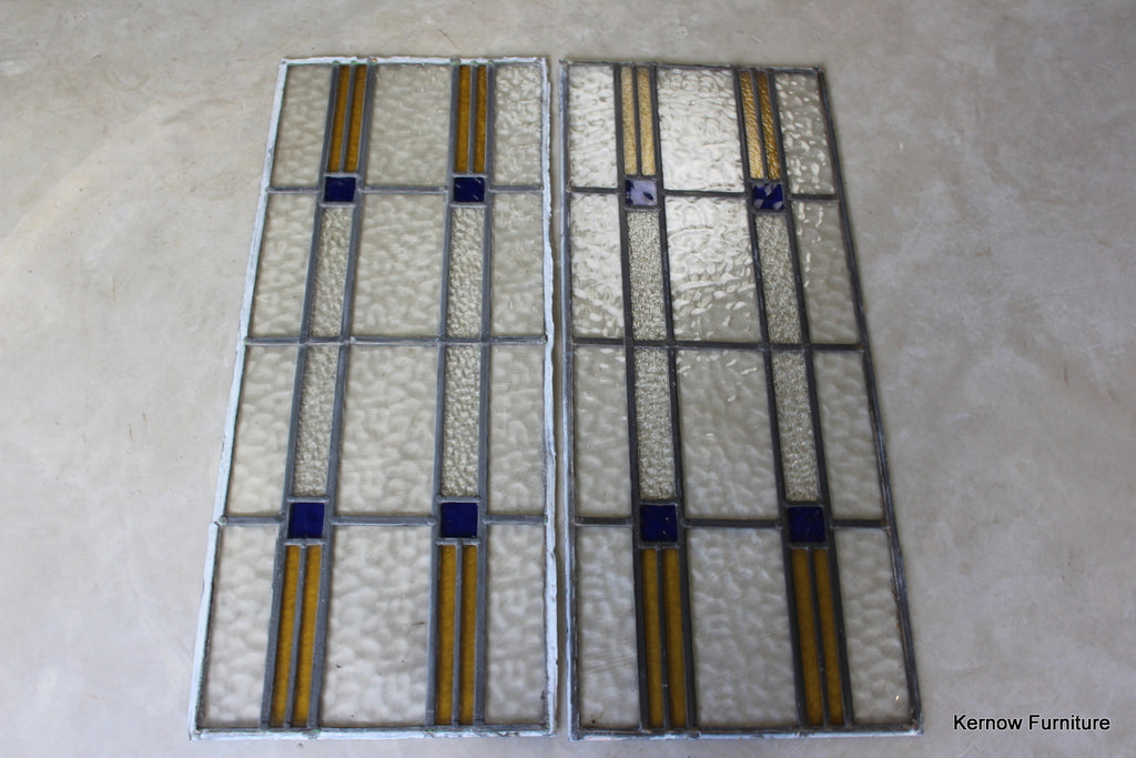 Pair Stained Glass Panels - Kernow Furniture