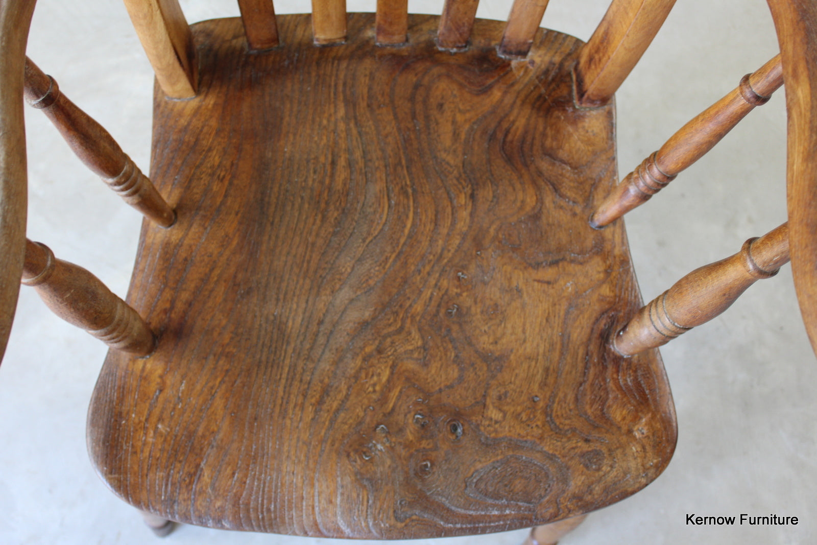 Elm & Beech Lathe Back Armchair - Kernow Furniture