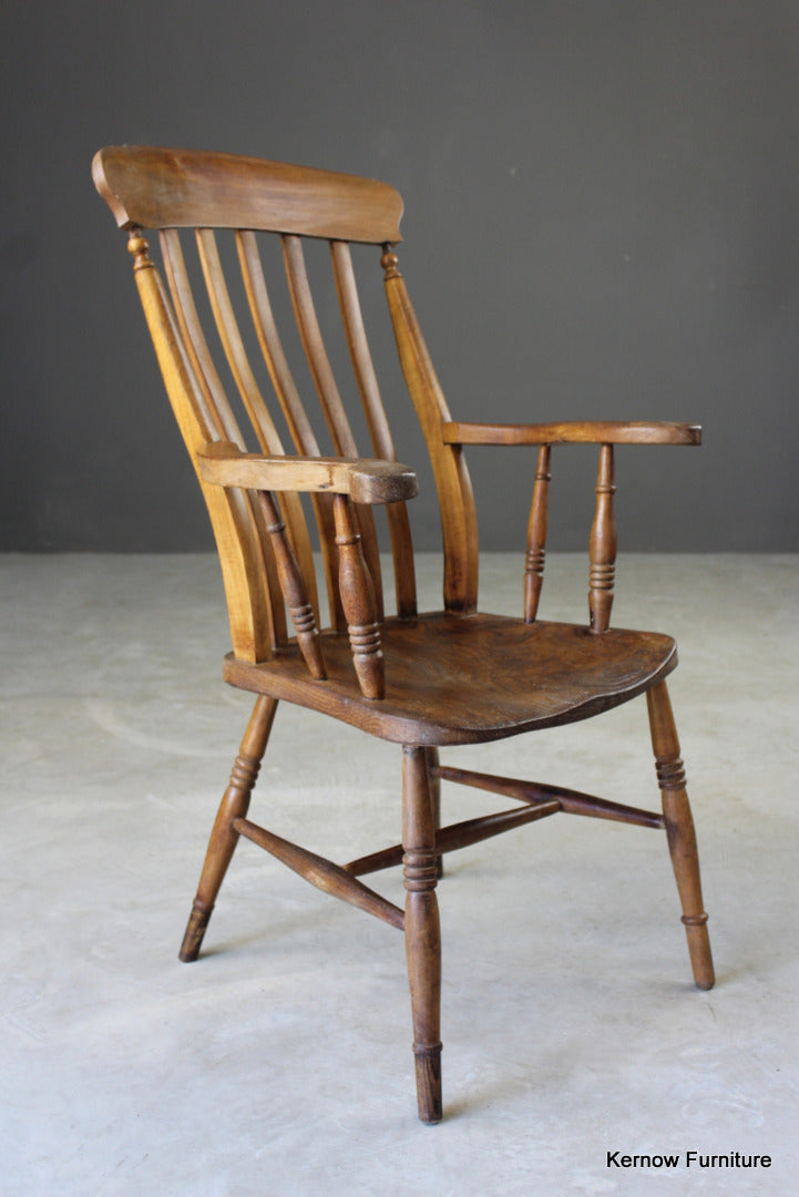 Elm & Beech Lathe Back Armchair - Kernow Furniture