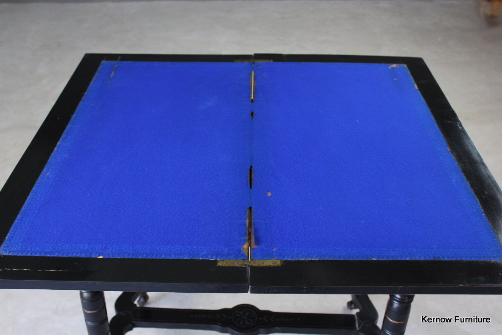 Victorian Ebonised Aesthetic Card Table - Kernow Furniture