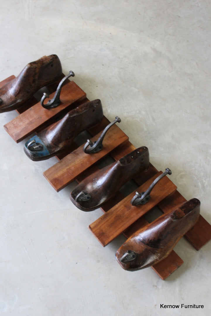 Wooden Shoe Last Coat Rack - Kernow Furniture