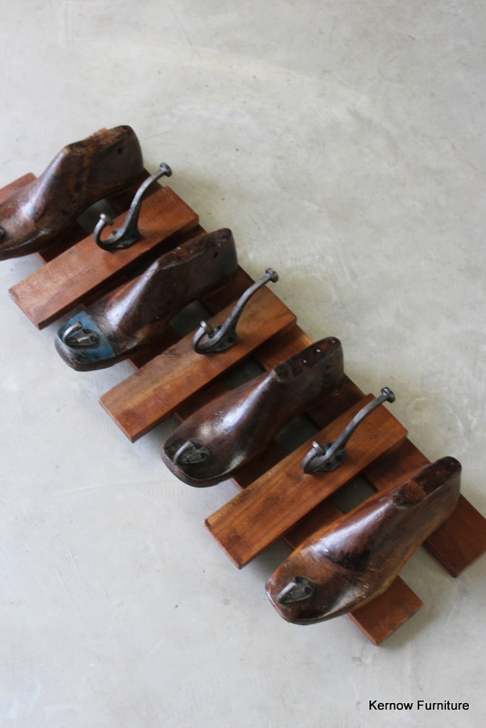 Wooden Shoe Last Coat Rack - Kernow Furniture
