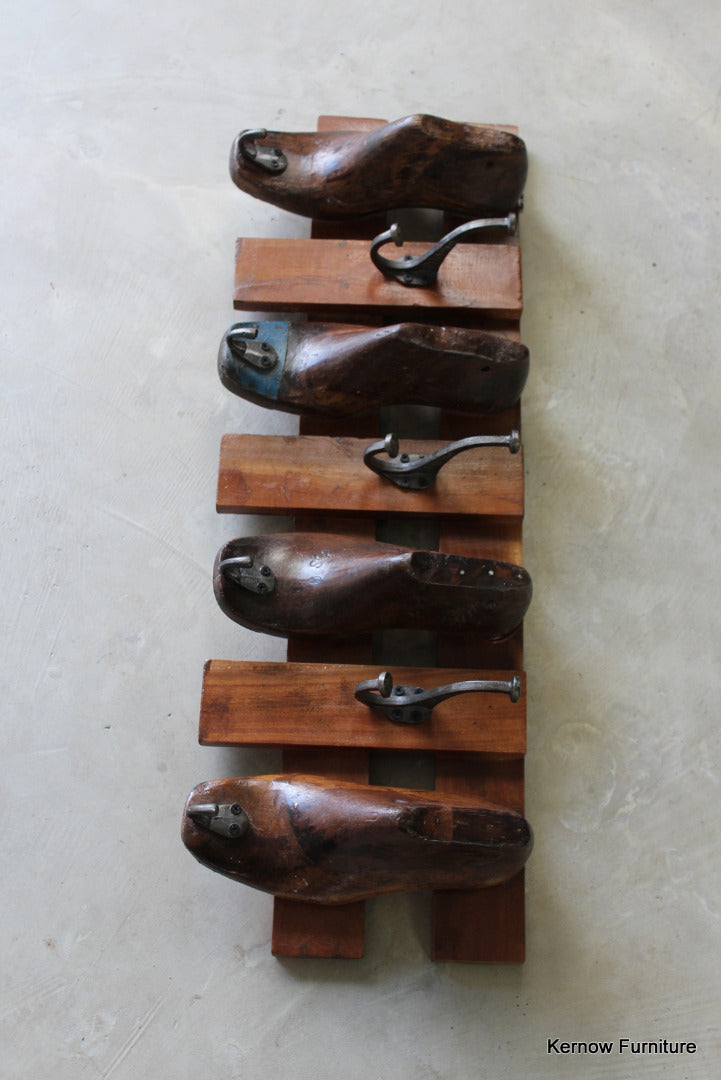 Wooden Shoe Last Coat Rack - Kernow Furniture