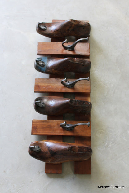 Wooden Shoe Last Coat Rack - Kernow Furniture