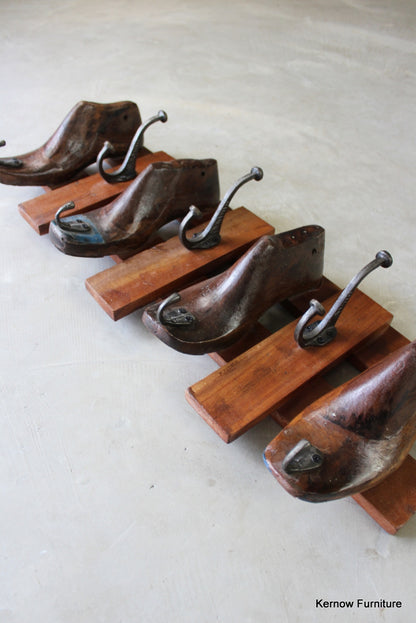 Wooden Shoe Last Coat Rack - Kernow Furniture