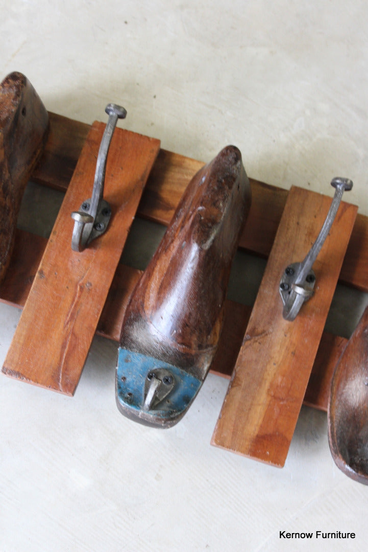 Wooden Shoe Last Coat Rack - Kernow Furniture