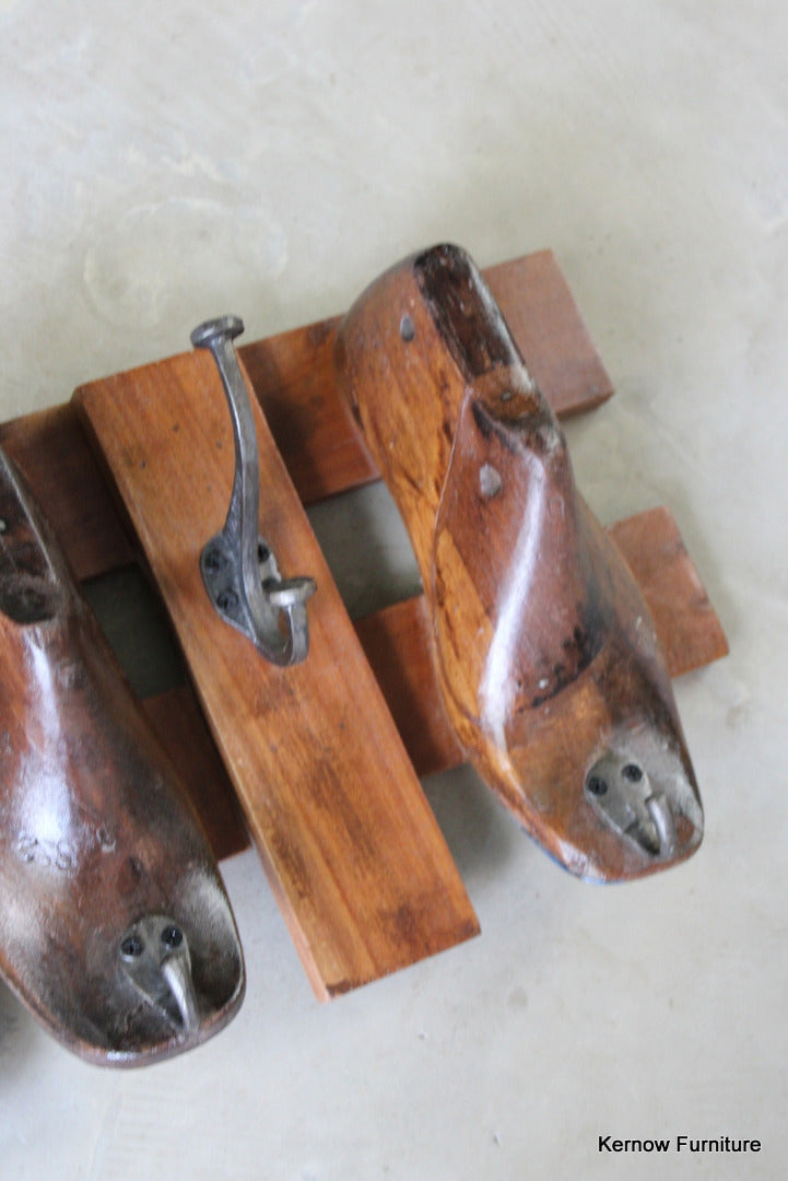 Wooden Shoe Last Coat Rack - Kernow Furniture