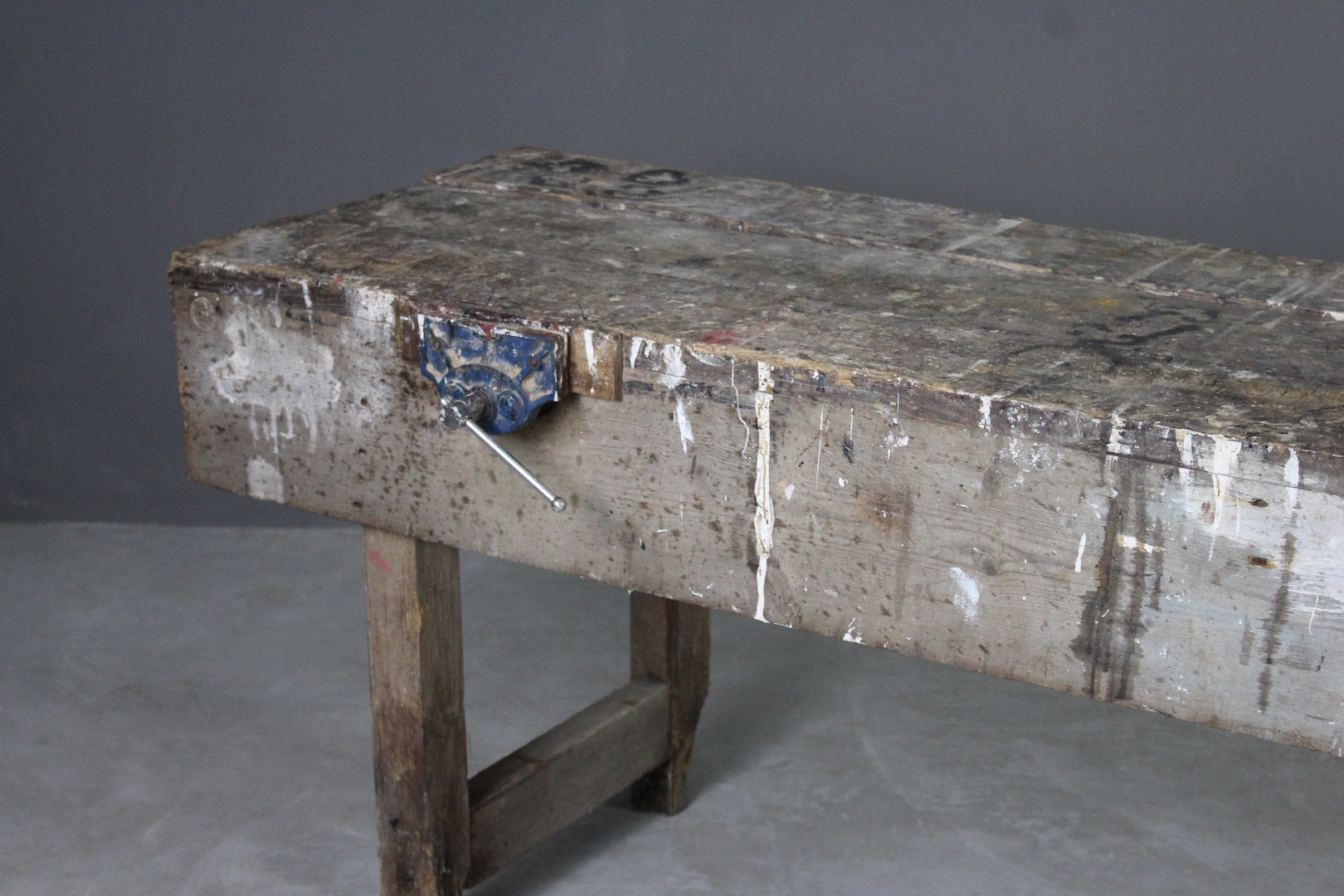 Large Rustic Pine Work Bench - Kernow Furniture