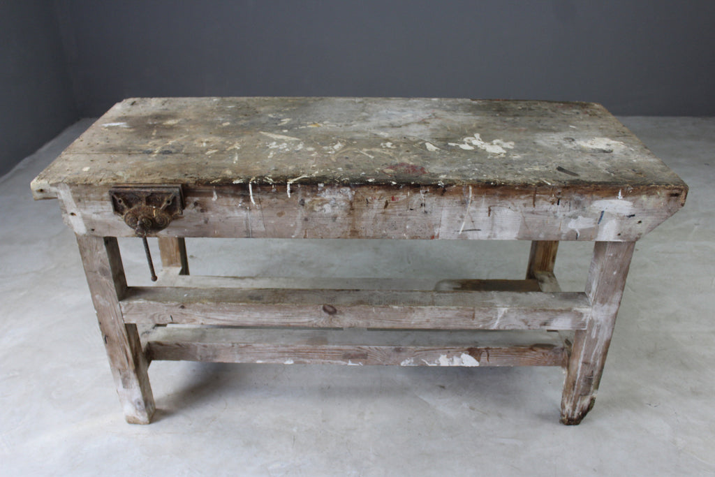 Rustic Pine Workbench - Kernow Furniture