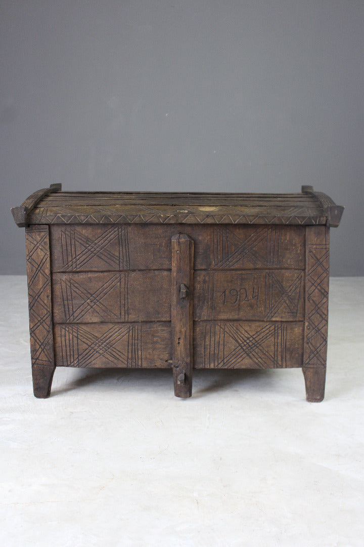 Antique Stained Beech Flour Ark - Kernow Furniture