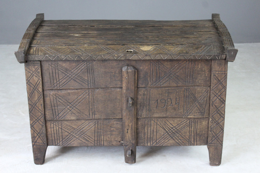 Antique Stained Beech Flour Ark - Kernow Furniture