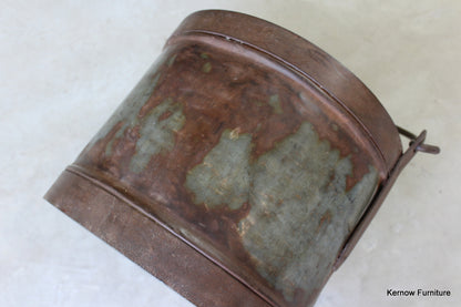 Large Rustic Iron Bucket - Kernow Furniture