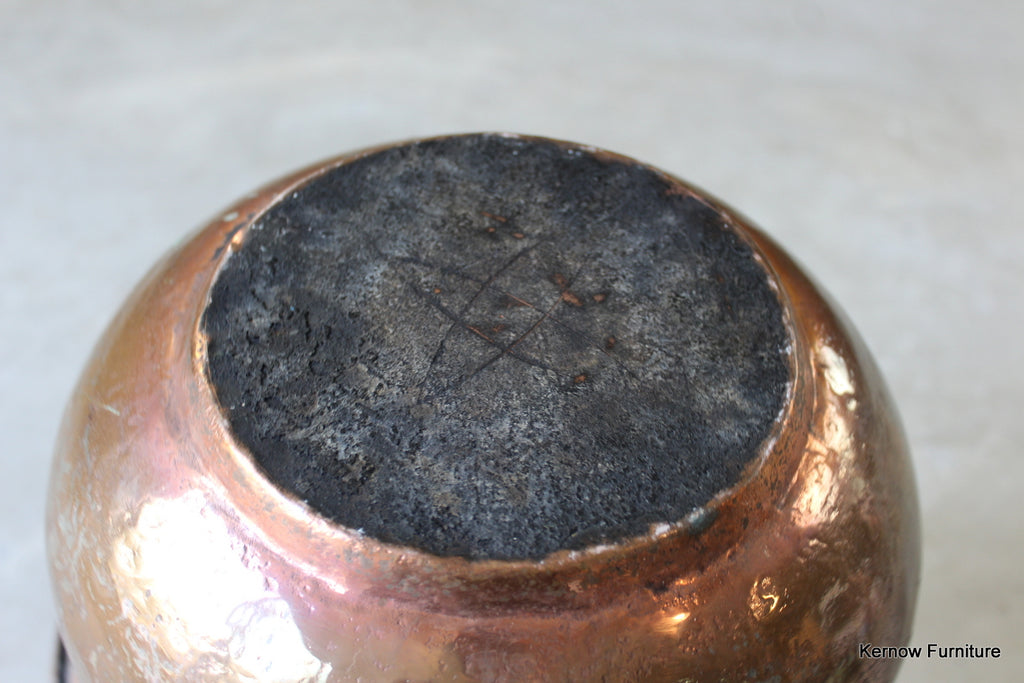 Coppered Metal Pot - Kernow Furniture