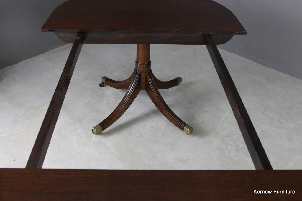 Regency Style Solid Mahogany Extending Dining Table - Kernow Furniture