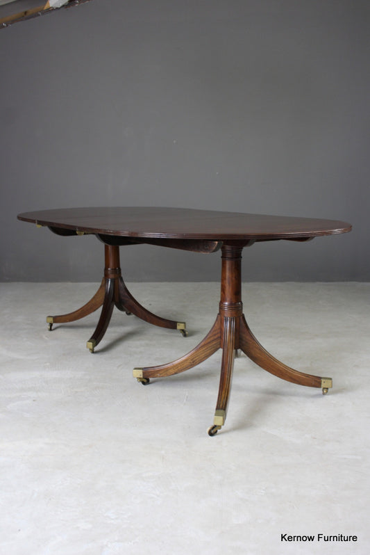 Regency Style Solid Mahogany Extending Dining Table - Kernow Furniture