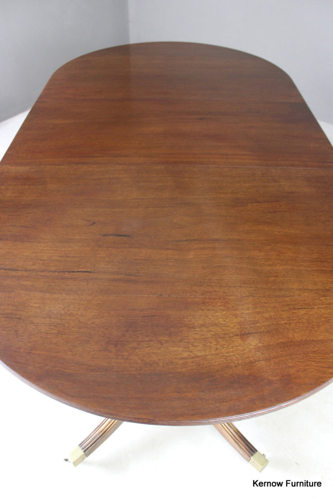 Regency Style Solid Mahogany Extending Dining Table - Kernow Furniture