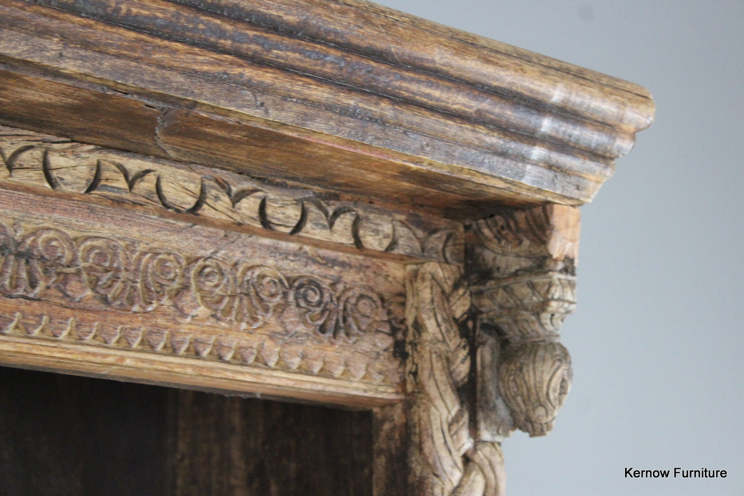 Carved Indian Bookcase - Kernow Furniture