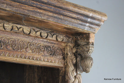 Carved Indian Bookcase - Kernow Furniture