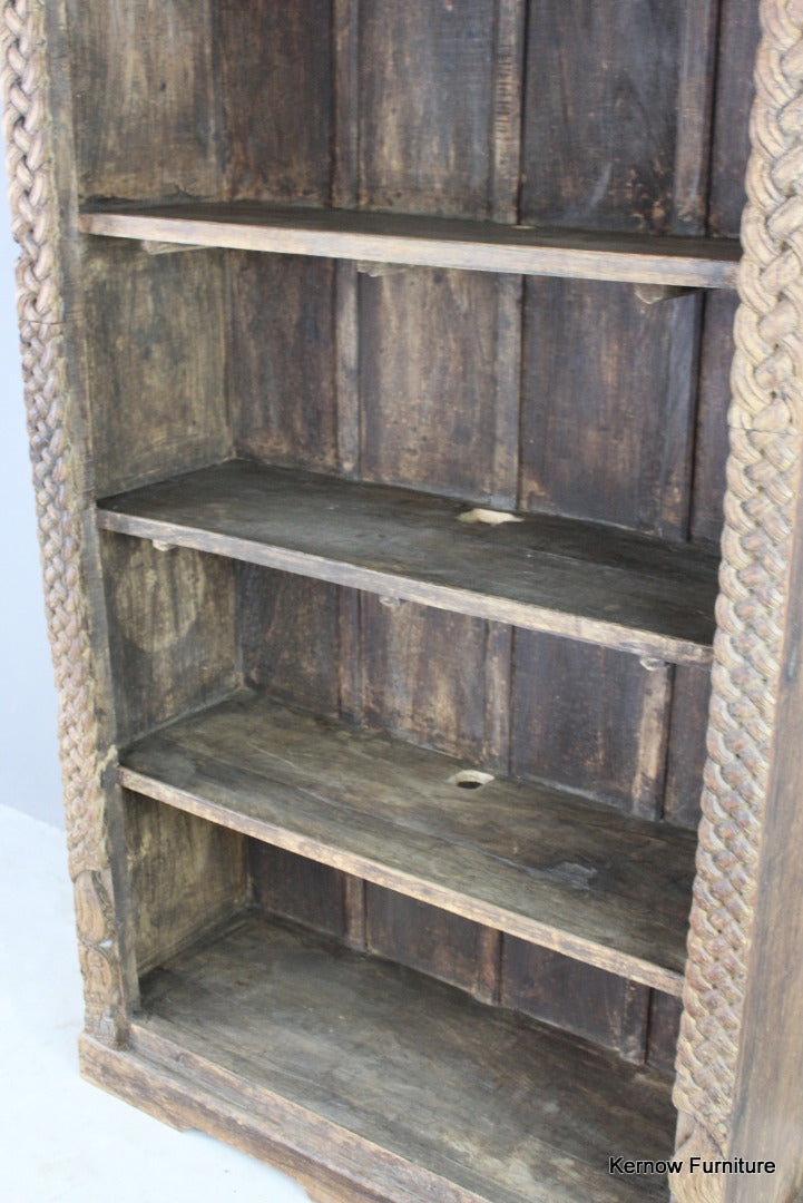 Carved Indian Bookcase - Kernow Furniture