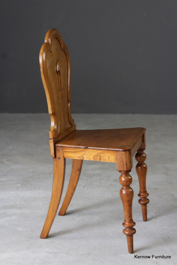 Golden Oak Victorian Hall Chair - Kernow Furniture