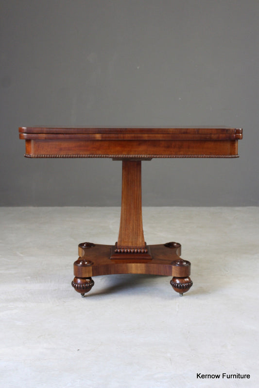 William IV Mahogany Card Table - Kernow Furniture
