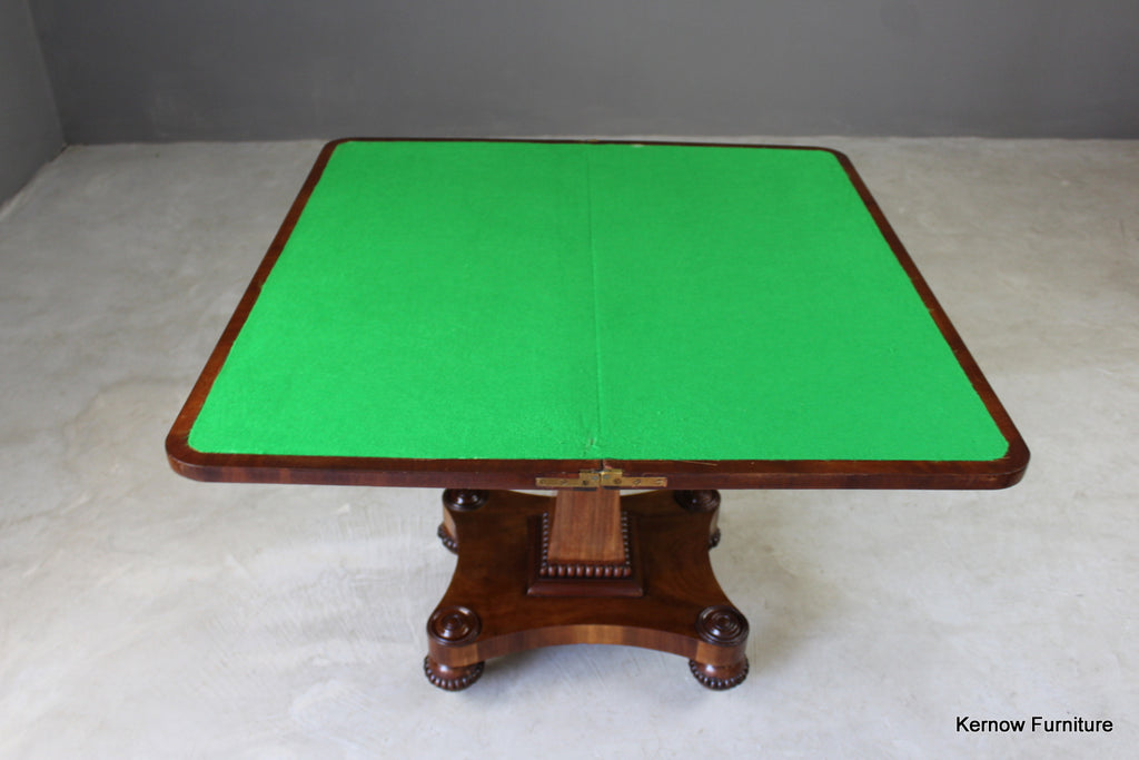 William IV Mahogany Card Table - Kernow Furniture