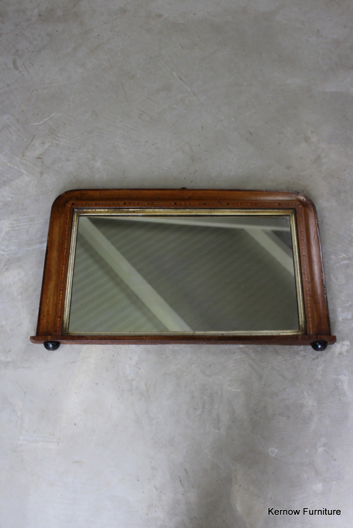 Antique Tunbridge Style Overmantle Mirror - Kernow Furniture