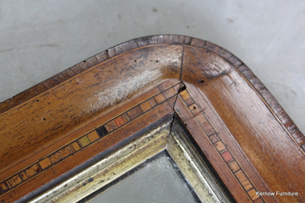 Antique Tunbridge Style Overmantle Mirror - Kernow Furniture
