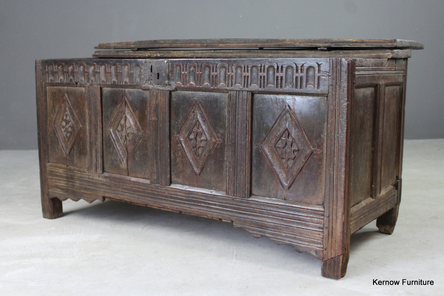 Antique 17th Century Oak Coffer - Kernow Furniture