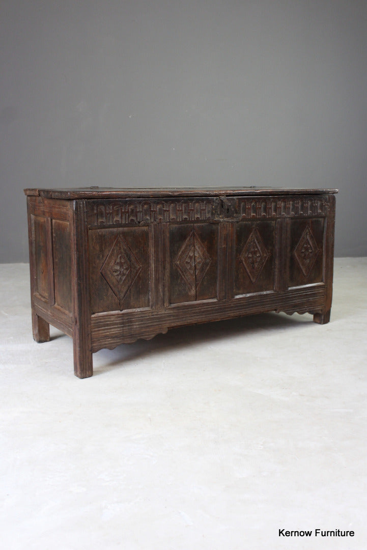 Antique 17th Century Oak Coffer - Kernow Furniture