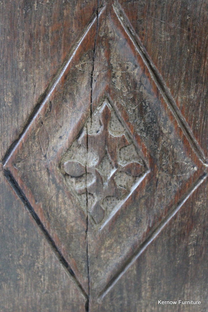 Antique 17th Century Oak Coffer - Kernow Furniture