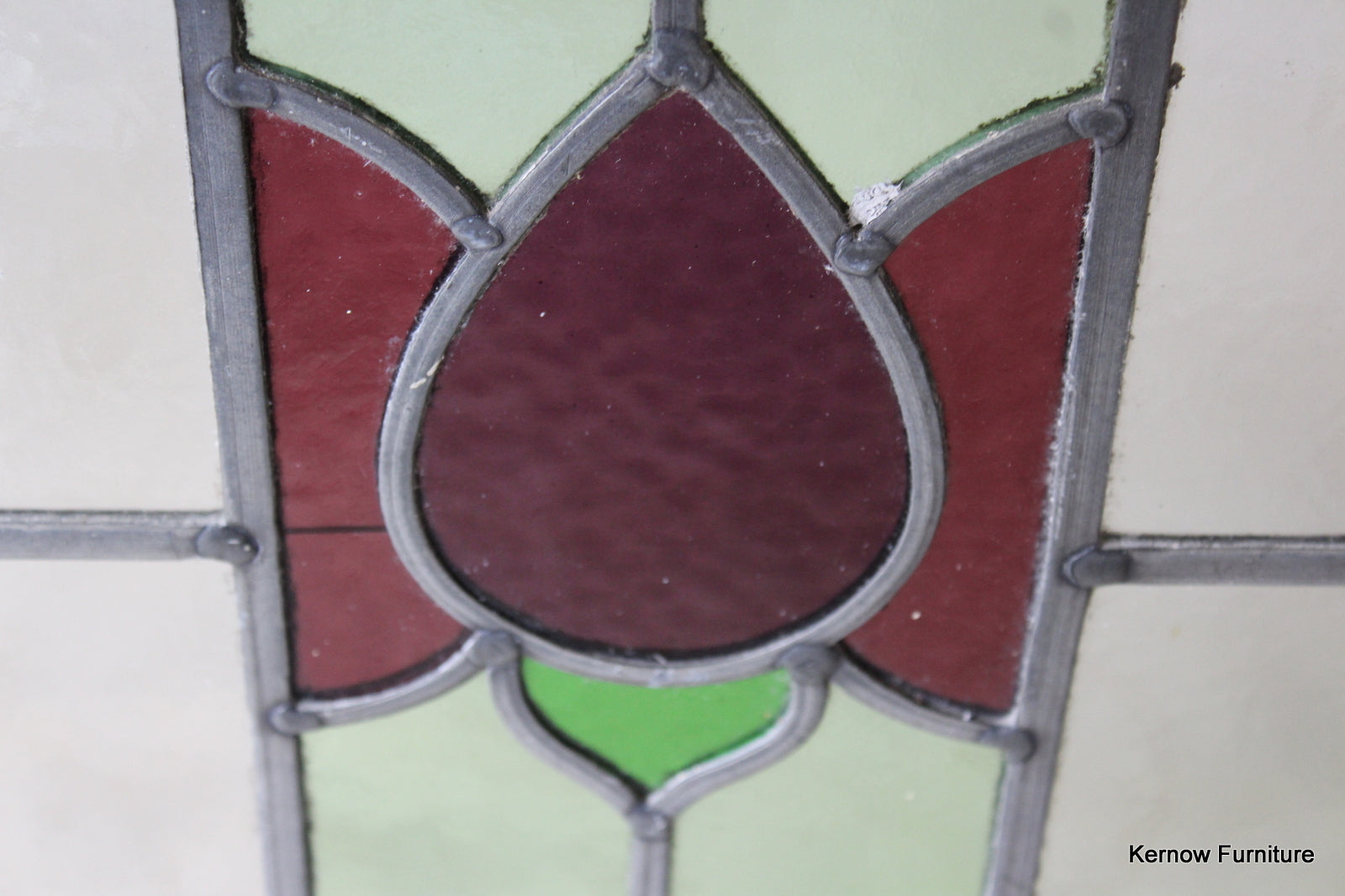 Floral Lead Glass Window Pane - Kernow Furniture