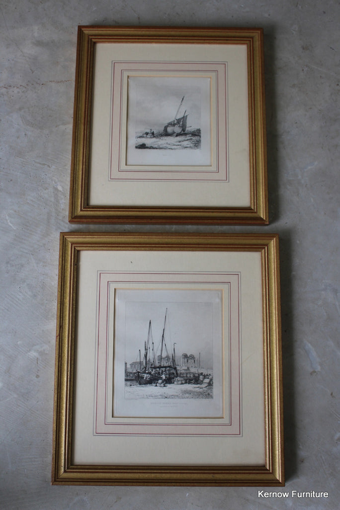 Pair Antique Nautical Prints - Kernow Furniture