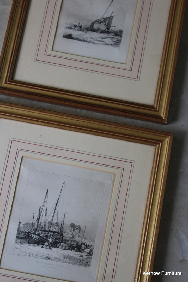 Pair Antique Nautical Prints - Kernow Furniture